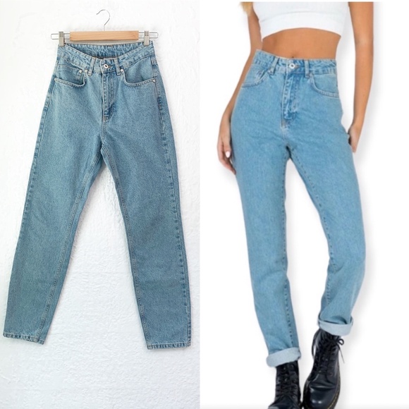 The Ragged Priest Denim - The Ragged Priest Cougar Mom Jeans Light Wash Sz 26